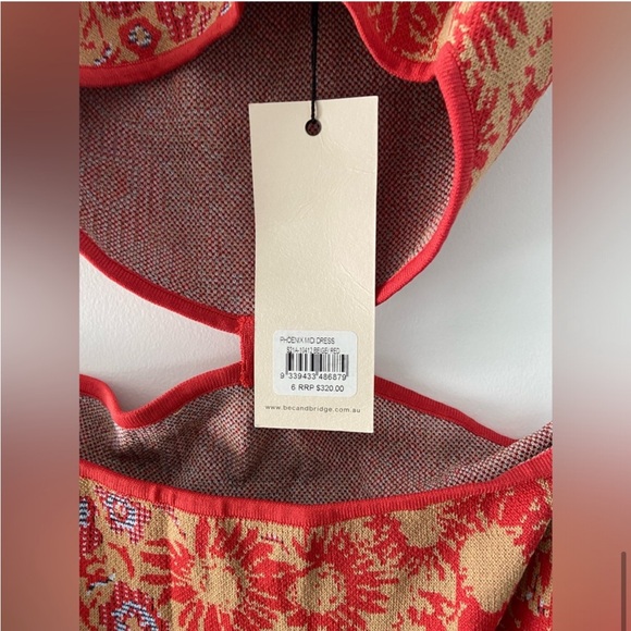 Bec & Bridge Red and Orange Patterned Dress - Picture 7 of 7